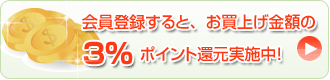 3％ポイント還元実施中